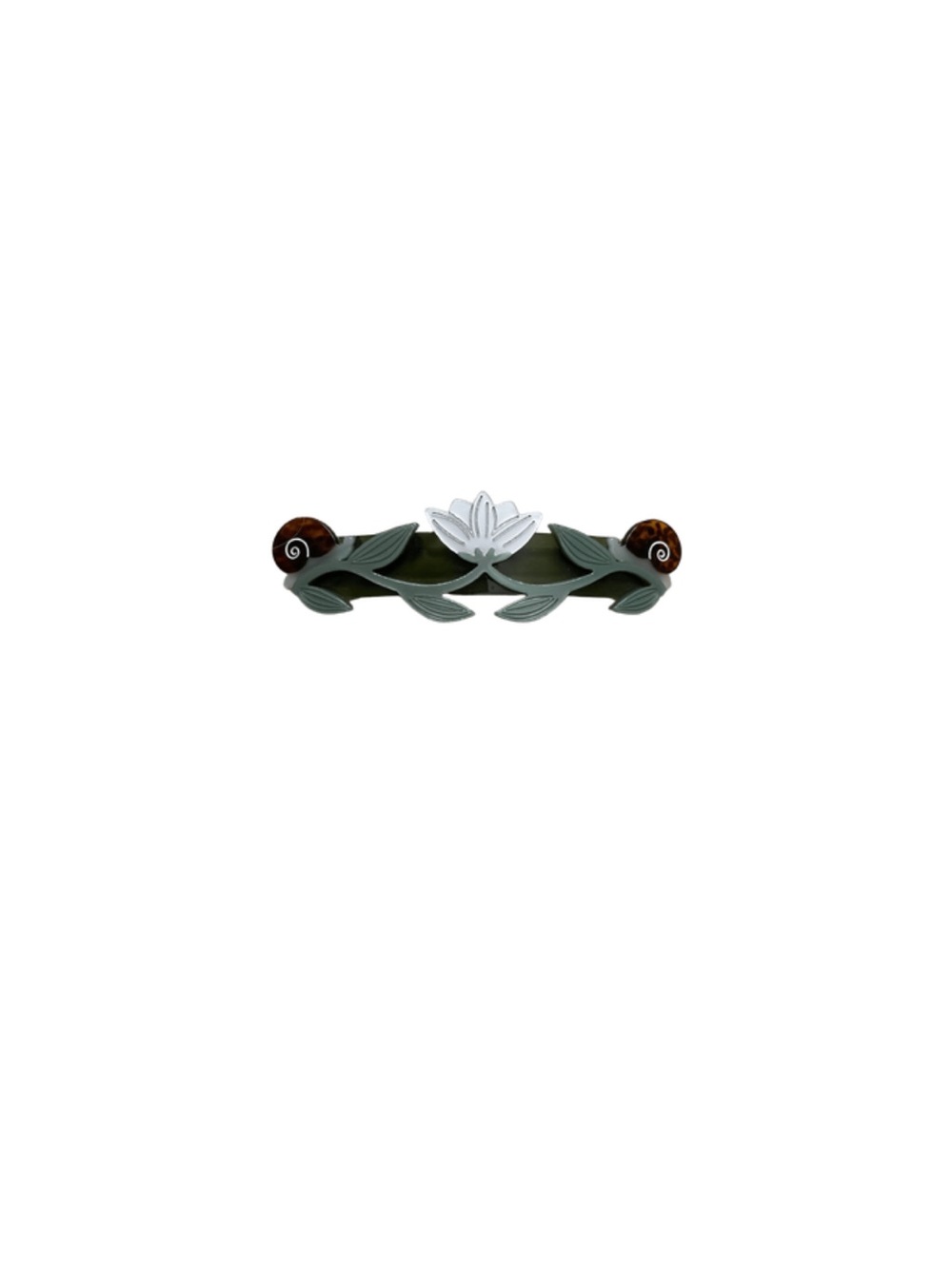 Winona Irene resin hair clip flower and snails! Super cute from Kennedy Park